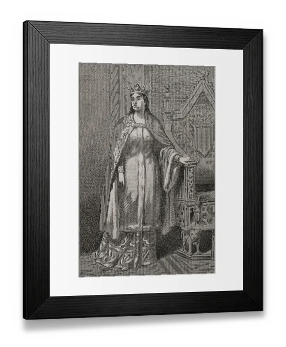 Framed Print : Sibila de Fortia (1350-1406). Queen consort of Framed Print : Sibila de Fortia (1350-1406). Queen consort of