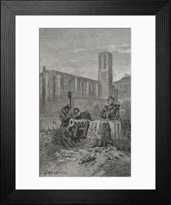 Framed Print : Siege of Barcelona in 1472. Carried out by Framed Print : Siege of Barcelona in 1472. Carried out by