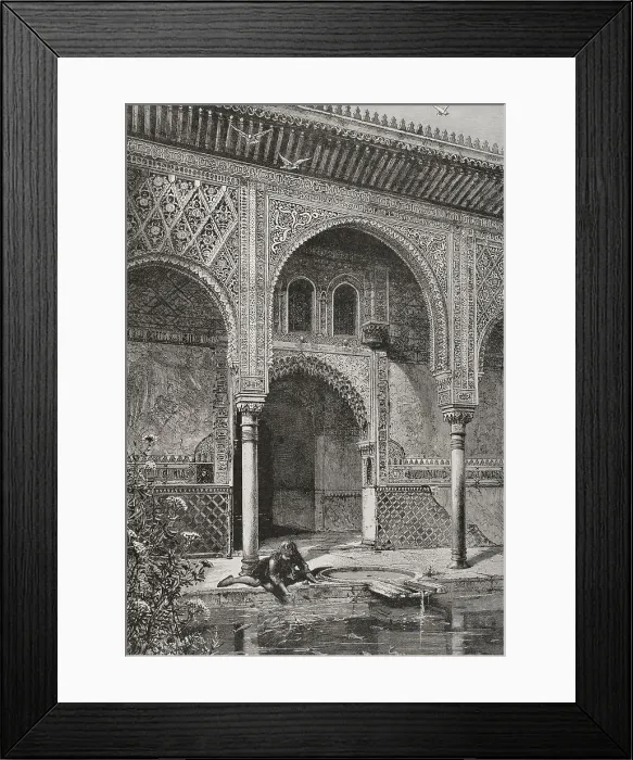 Framed Print : Granada, Andalusia, Spain. The Alhambra. Comares Framed Print : Granada, Andalusia, Spain. The Alhambra. Comares