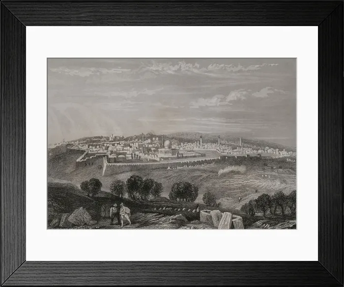Framed Print : Jerusalem. General view from the Mount of Olives