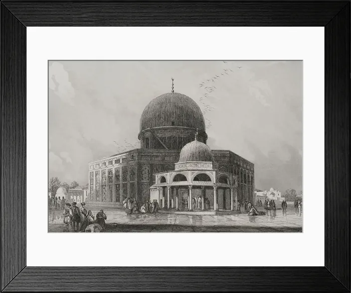 Framed Print : Jerusalem. Dome of the Rock. Engraving by Ransonnette Framed Print : Jerusalem. Dome of the Rock. Engraving by Ransonnette