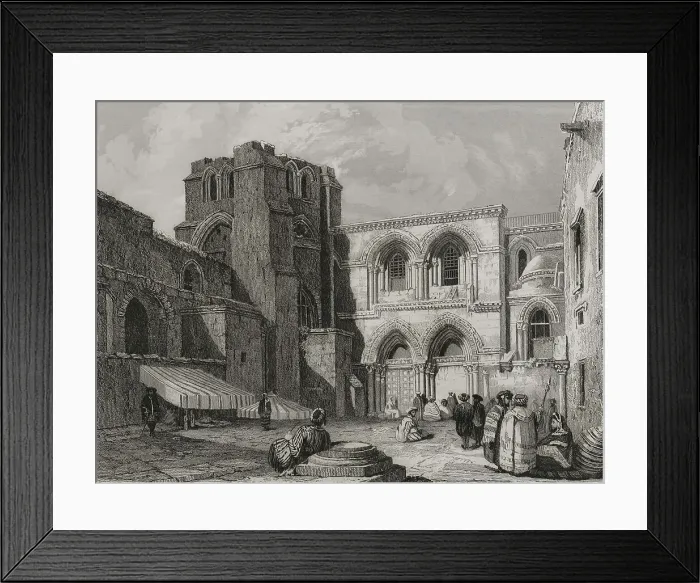 Framed Print : Jerusalem. Church of the Holy Sepulchre. Engraving Framed Print : Jerusalem. Church of the Holy Sepulchre. Engraving