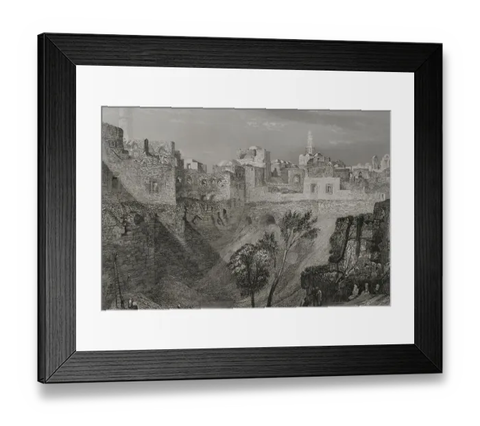 Framed Print : Jerusalem. View from St Stephen's Gate, traditionally Framed Print : Jerusalem. View from St Stephen's Gate, traditionally