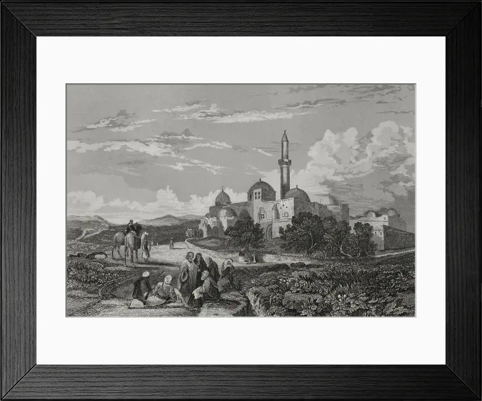 Framed Print : Jerusalem. Mount Zion. Mosque of David. Engraving by Aubert Framed Print : Jerusalem. Mount Zion. Mosque of David. Engraving by Aubert