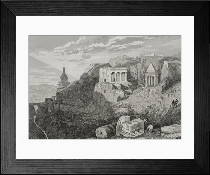 Framed Print : Jerusalem. Valley of Josaphat. Engraving by Aubert Framed Print : Jerusalem. Valley of Josaphat. Engraving by Aubert