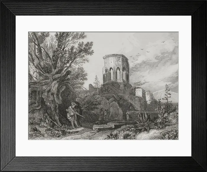 Framed Print : Nazareth. General view of the city. Engraving by Aubert Framed Print : Nazareth. General view of the city. Engraving by Aubert