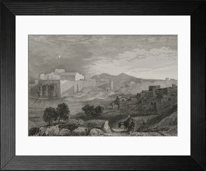 Framed Print : Bethlehem. General view. Engraving by Aubert Framed Print : Bethlehem. General view. Engraving by Aubert
