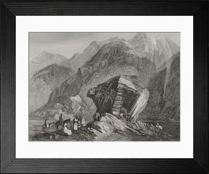 Framed Print : Egypt. Sinai Desert. Engraving by Emile Rouargue Framed Print : Egypt. Sinai Desert. Engraving by Emile Rouargue