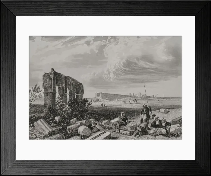 Framed Print : Tyre (currently in Lebanese territory). Engraving by Aubert Framed Print : Tyre (currently in Lebanese territory). Engraving by Aubert