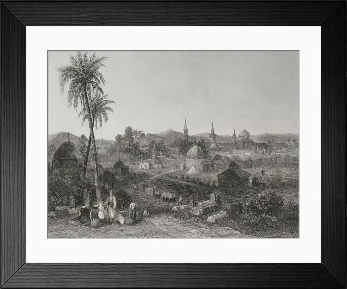 Framed Print : Damascus. Engraving by Ransonnette Framed Print : Damascus. Engraving by Ransonnette