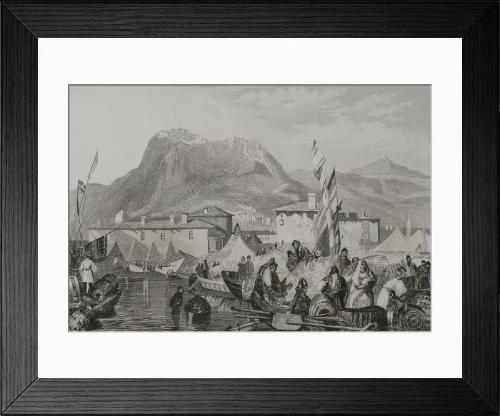 Framed Print : Greece. Corinth, Port of Kenkries. Engraving by Aubert Framed Print : Greece. Corinth, Port of Kenkries. Engraving by Aubert