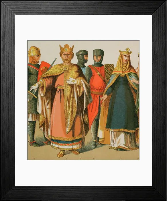 Framed Print : Normans, 1000-1100. From left to right: King Richard Framed Print : Normans, 1000-1100. From left to right: King Richard