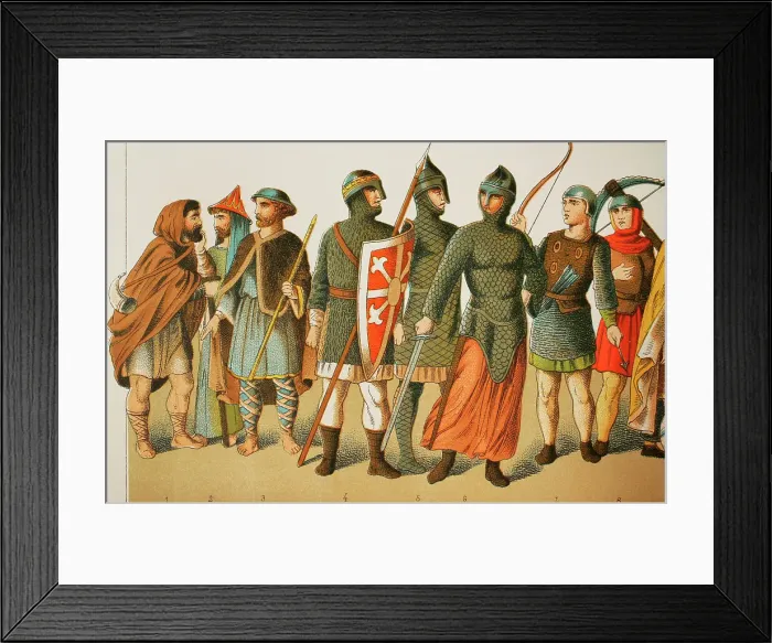 Framed Print : Normans, 1000-1100. From left to right: shepherd Framed Print : Normans, 1000-1100. From left to right: shepherd
