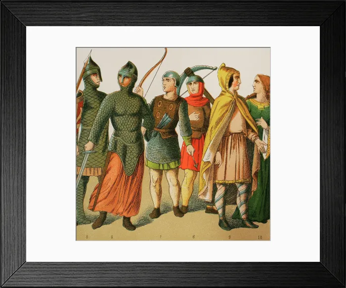 Framed Print : Normans, 1000-1100. From left to right: warriors Framed Print : Normans, 1000-1100. From left to right: warriors
