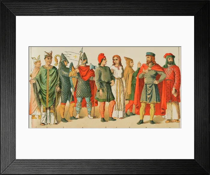 Framed Print : History of France, 1000. From left to right: bishops Framed Print : History of France, 1000. From left to right: bishops