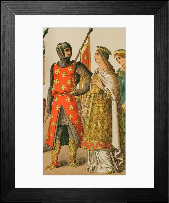 Framed Print : Holy Roman Empire, 1100. From left to right: warrior Framed Print : Holy Roman Empire, 1100. From left to right: warrior