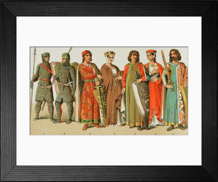 Framed Print : Holy Roman Empire, 1000-1100. From left to right Framed Print : Holy Roman Empire, 1000-1100. From left to right