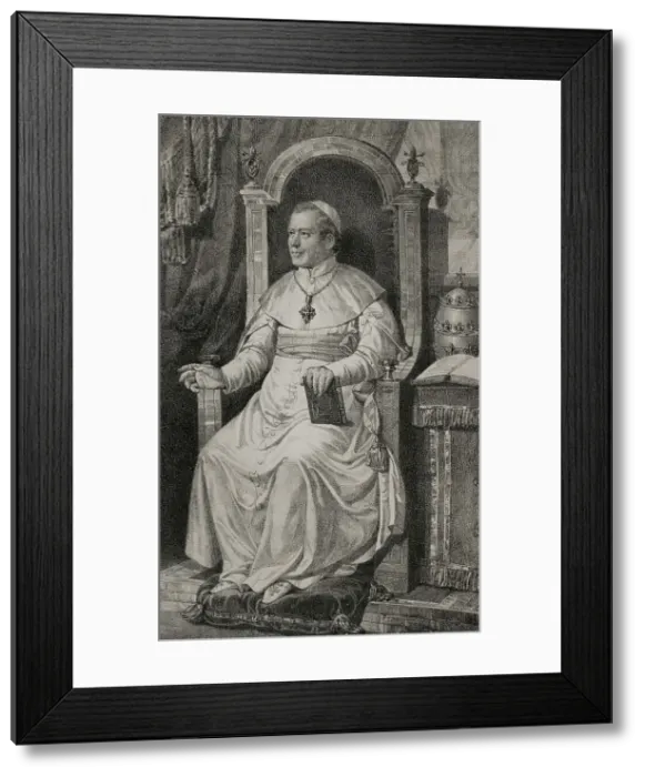 Framed Print : Pius IX (1792-1878). Italian pope (1846-1878) Framed Print : Pius IX (1792-1878). Italian pope (1846-1878)