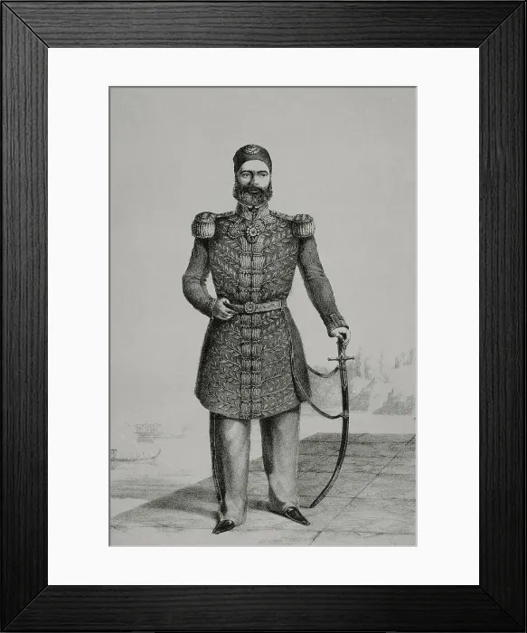 Framed Print : Abbas I of Egypt (1812-1854). Wali of Egypt under Framed Print : Abbas I of Egypt (1812-1854). Wali of Egypt under