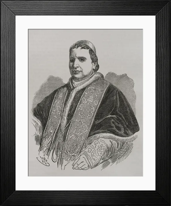 Framed Print : Pius IX (1792-1878). Italian pope (1846-1878) Framed Print : Pius IX (1792-1878). Italian pope (1846-1878)