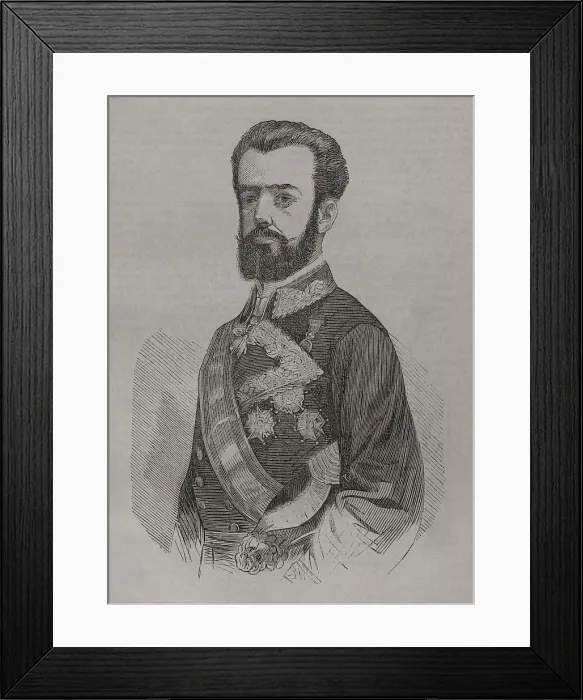Framed Print : Amadeo I of Spain (1845-1890). King of Spain Framed Print : Amadeo I of Spain (1845-1890). King of Spain