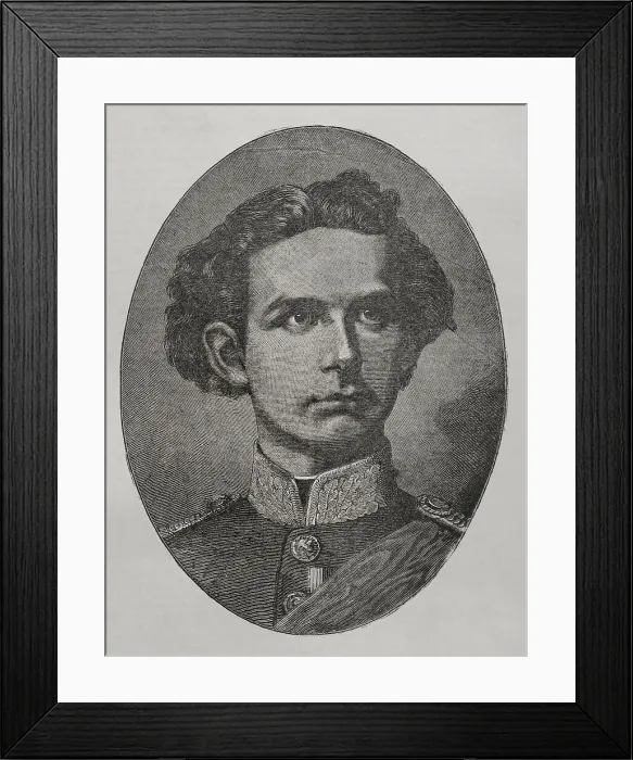 Framed Print : Ludwig II of Bavaria (1845-1886). King of Bavaria Framed Print : Ludwig II of Bavaria (1845-1886). King of Bavaria
