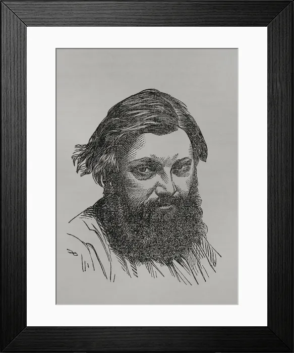 Framed Print : Gustave Courbet (1819-1877). French painter Framed Print : Gustave Courbet (1819-1877). French painter