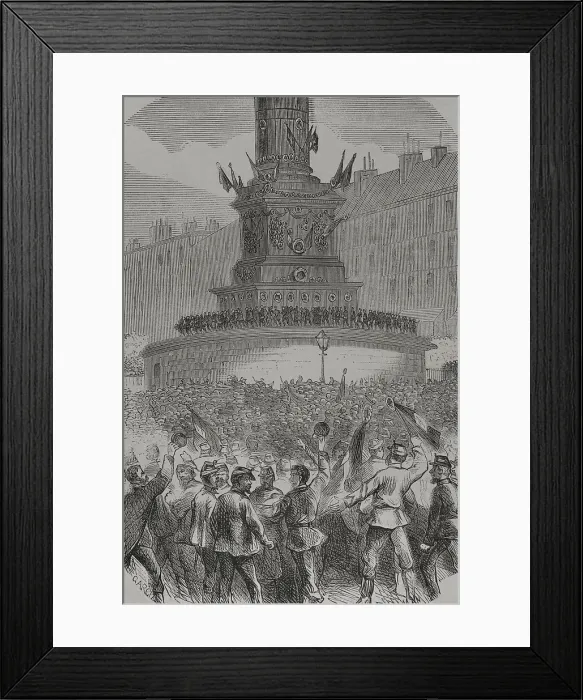 Framed Print : France. Paris Commune. Riots in the Place de la Framed Print : France. Paris Commune. Riots in the Place de la
