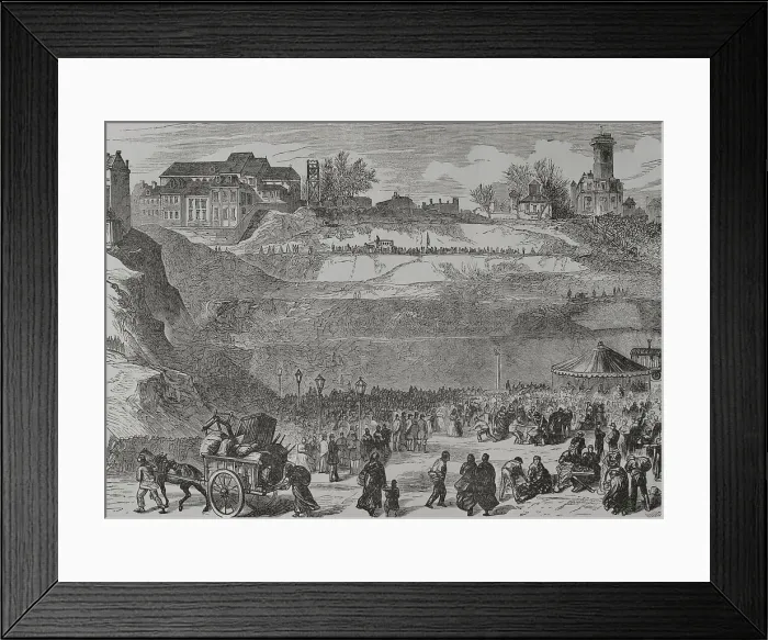 Framed Print : France. Paris Commune. Positions occupied by