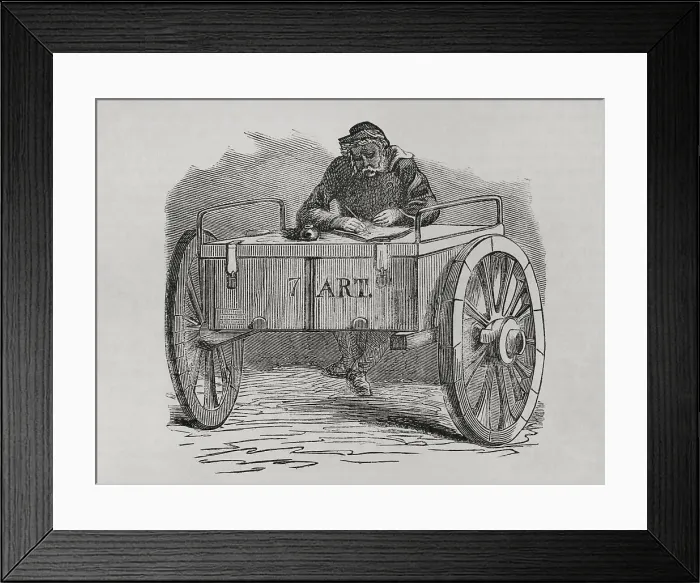 Framed Print : France. Paris Commune. Communard. Gunner writing Framed Print : France. Paris Commune. Communard. Gunner writing