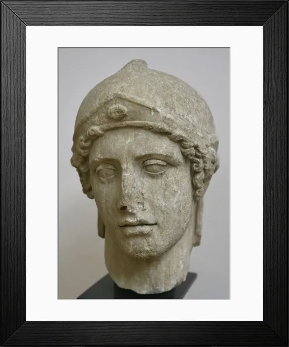 Framed Print : Athena. Head of a marble statue. 2nd century AD Framed Print : Athena. Head of a marble statue. 2nd century AD