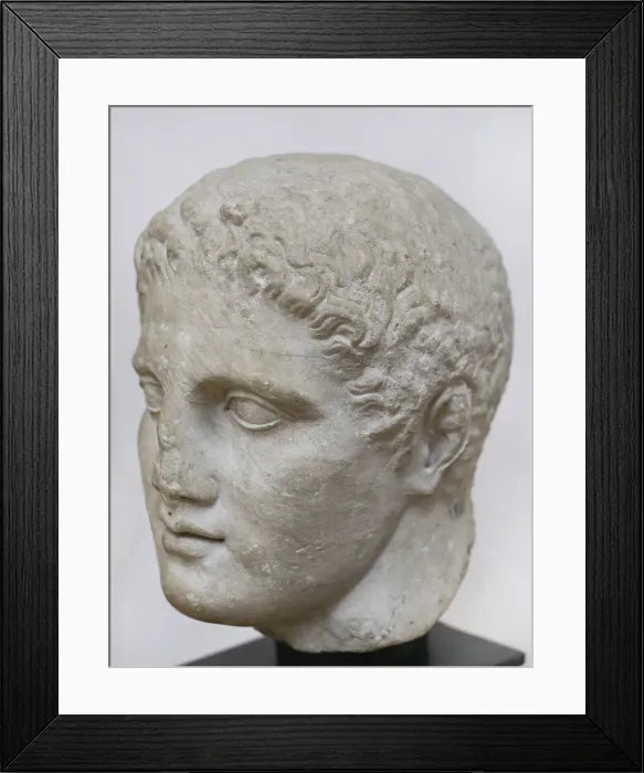Framed Print : Head of Hermes. 2nd century AD. From Serdica. Bulgaria Framed Print : Head of Hermes. 2nd century AD. From Serdica. Bulgaria
