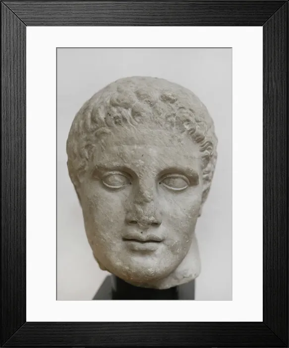 Framed Print : Head of Hermes. 2nd century AD. From Serdica. Bulgaria Framed Print : Head of Hermes. 2nd century AD. From Serdica. Bulgaria