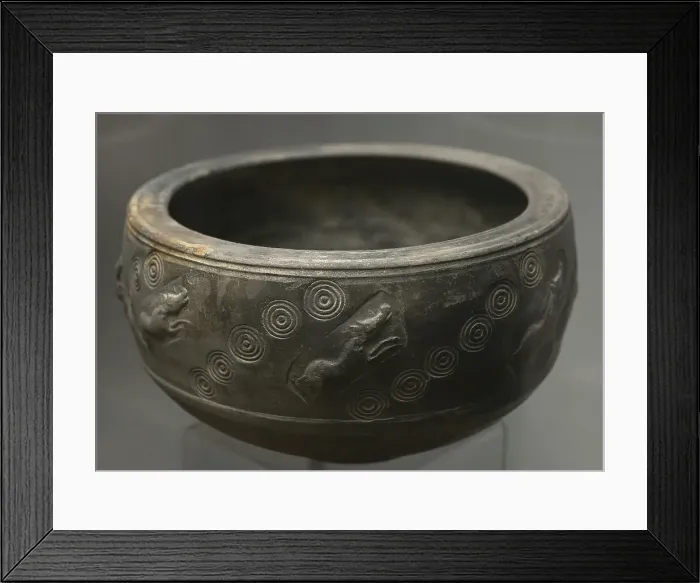 Framed Print : Bowl with decoration. Clay. 2nd-3rd centuries Framed Print : Bowl with decoration. Clay. 2nd-3rd centuries
