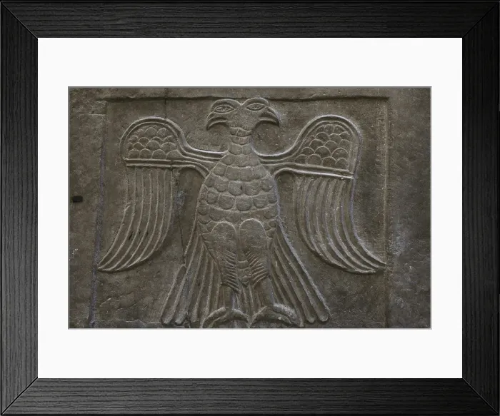 Framed Print : Double-headed eagle. Relief on a facing slab Framed Print : Double-headed eagle. Relief on a facing slab
