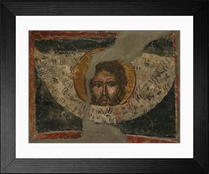 Framed Print : The Holy Face. Wall painting. From the Church Framed Print : The Holy Face. Wall painting. From the Church