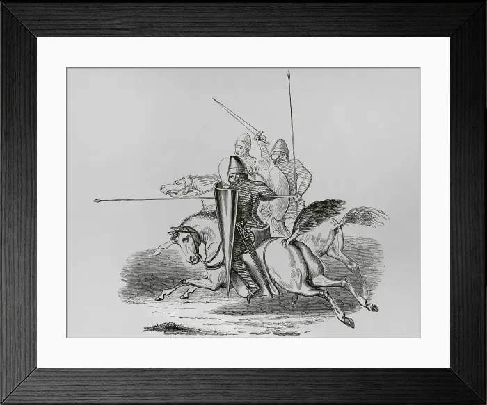 Framed Print : Knights and men-at-arms covered in chain mail Framed Print : Knights and men-at-arms covered in chain mail