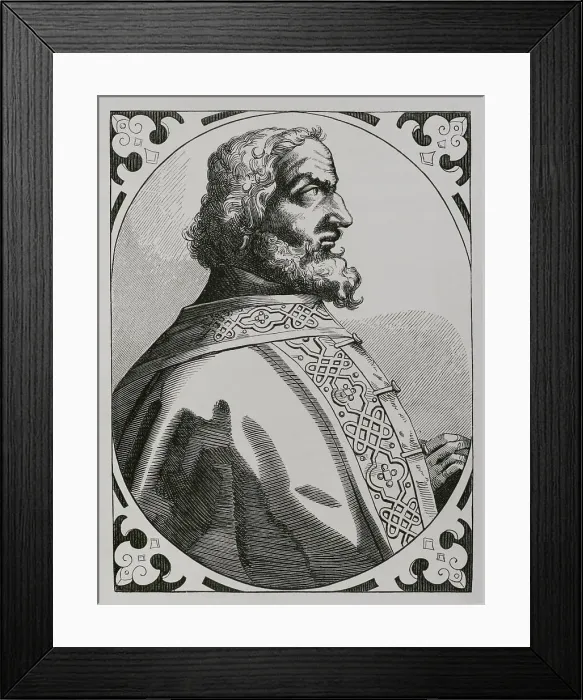 Framed Print : Charlemagne (742-814). Portrait. Facsimile of Framed Print : Charlemagne (742-814). Portrait. Facsimile of