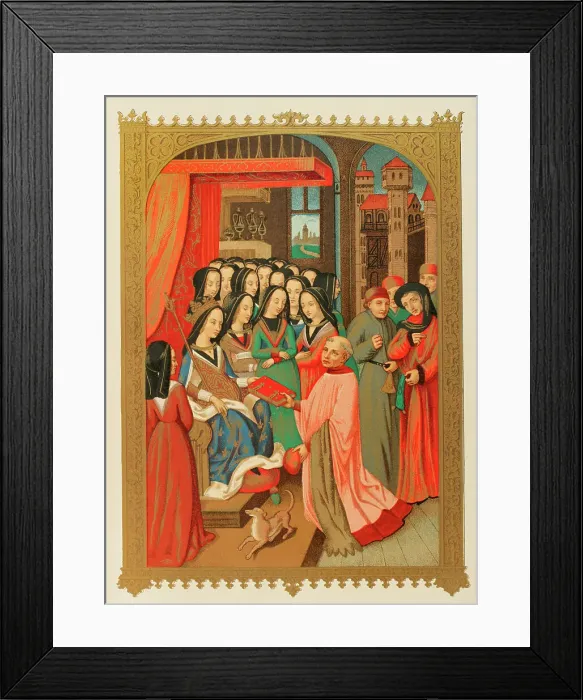 Framed Print : The Court of Ladies of Marie of Anjou (1404-1463) Framed Print : The Court of Ladies of Marie of Anjou (1404-1463)