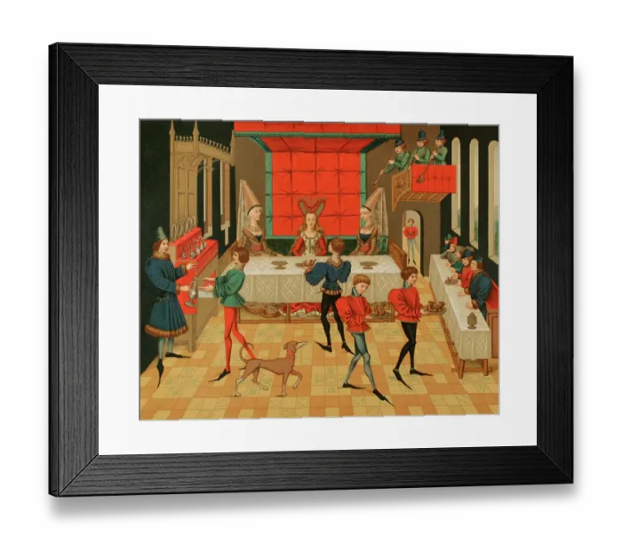 Framed Print : Table service of a Lady of Quality. 19th-century Framed Print : Table service of a Lady of Quality. 19th-century