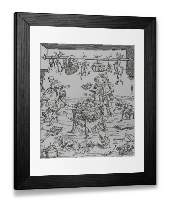 Framed Print : Interior of Italian Kitchen. Cooks preparing a Framed Print : Interior of Italian Kitchen. Cooks preparing a