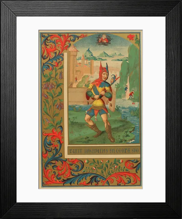 Framed Print : French court-fool in the 15th century Framed Print : French court-fool in the 15th century