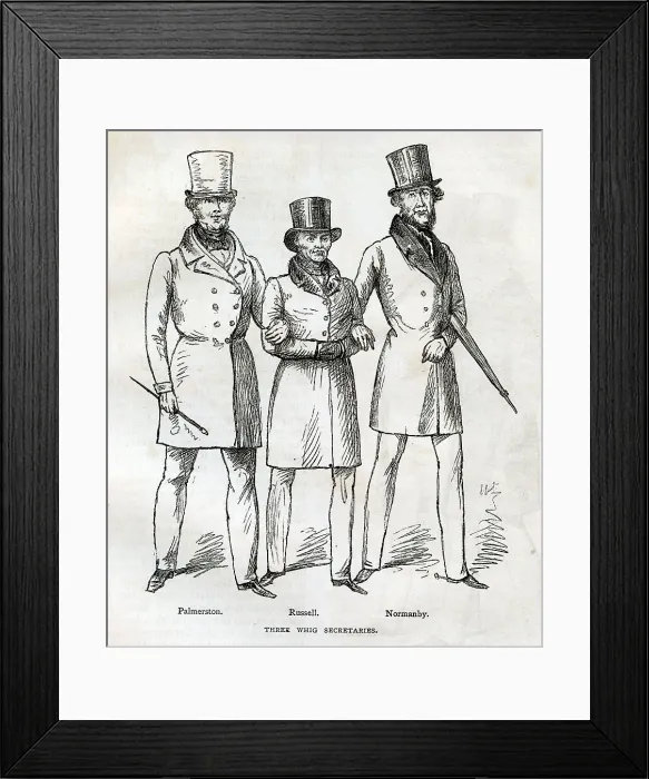 Framed Print : 3 Whig Secretaries, Palmerston, Russell, Marquess Normanby Framed Print : 3 Whig Secretaries, Palmerston, Russell, Marquess Normanby
