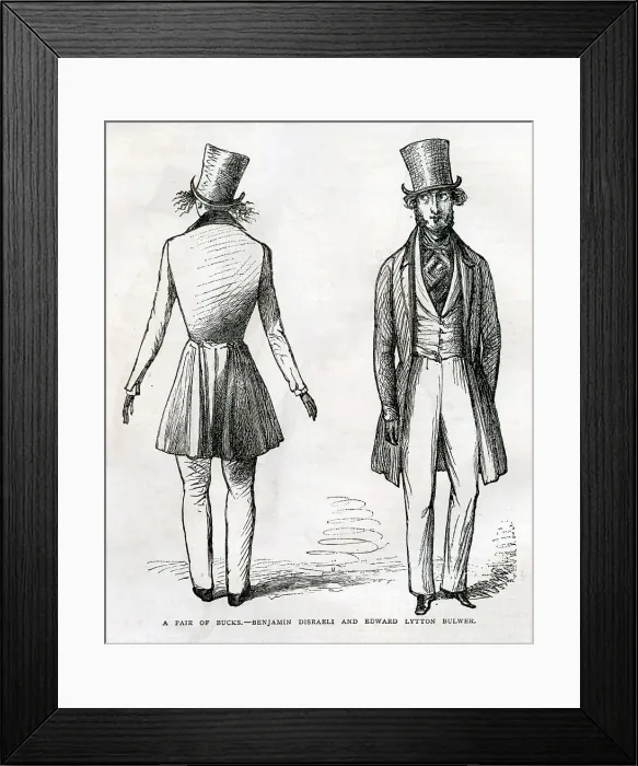 Framed Print : A pair of Bucks, Benjamin Disraeli and Edward Bulwer-Lytton Framed Print : A pair of Bucks, Benjamin Disraeli and Edward Bulwer-Lytton