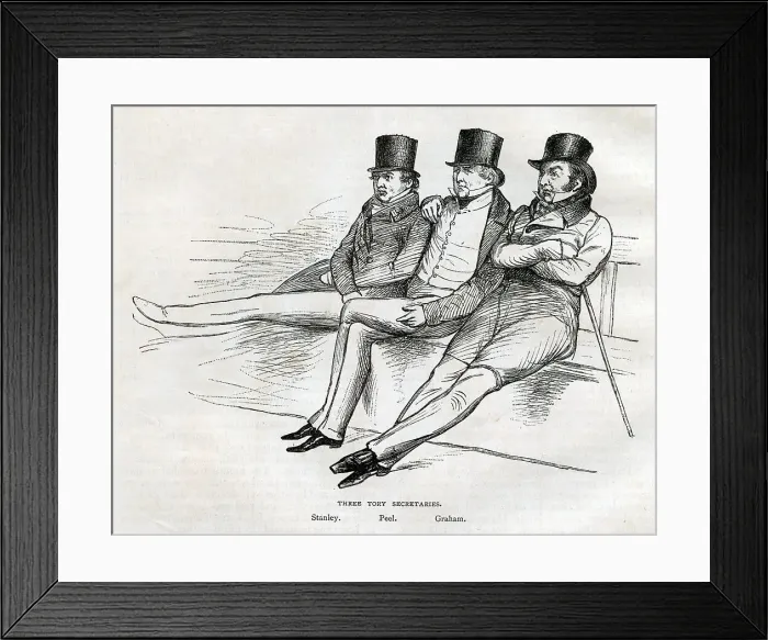 Framed Print : 3 Tory Secretaries, Stanley, Peel, Graham Framed Print : 3 Tory Secretaries, Stanley, Peel, Graham