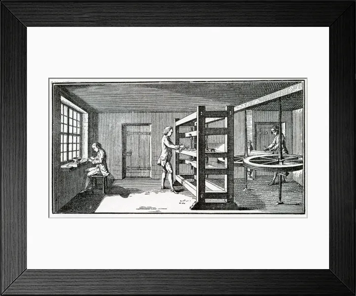 Framed Print : Diamond Polishing in olden times - A Society Jeweller
