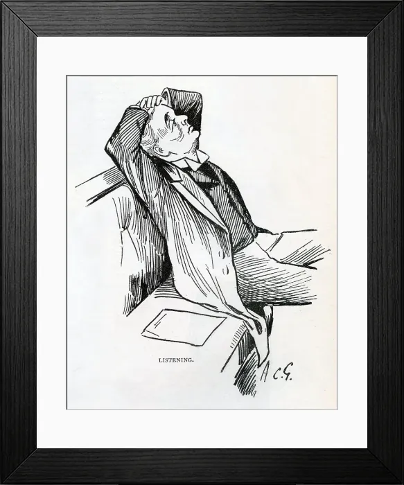 Framed Print : Lord Rosebery, later Prime Minister, Listening Framed Print : Lord Rosebery, later Prime Minister, Listening
