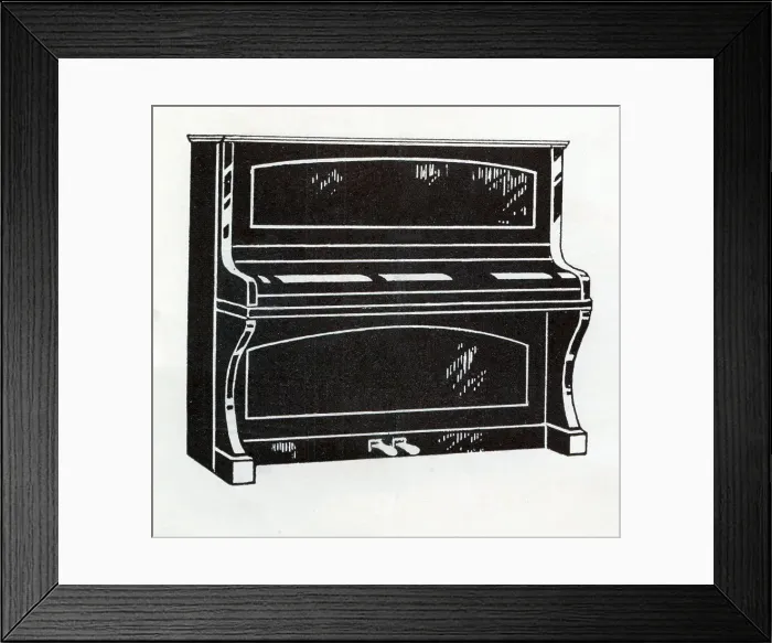 Framed Print : Piano Date: late 19th century Framed Print : Piano Date: late 19th century