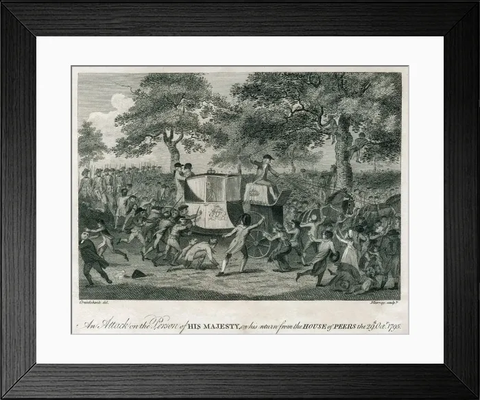 Framed Print : Attack on King George III on his return from the House of Lo Framed Print : Attack on King George III on his return from the House of Lo