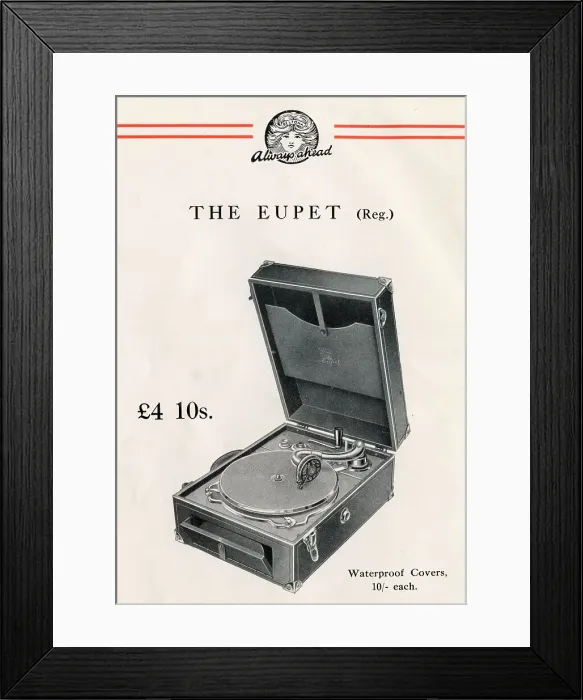Framed Print : Beltona Eupet Portable Gramophone Framed Print : Beltona Eupet Portable Gramophone